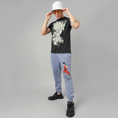 Image of Free Authority Official Dragon Ball Z: Son Goku Anime Graphic Print Pure Cotton Regular Fit Tshirt for Men