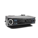 12V A/C Underdash Evaporator Compressor, with Mounting Brackets and Drain Hose & T 3 Speed Blower Switch, 32 Pass 4 Way Coil Universal Air Conditioner for Classic Cars, Motorhomes