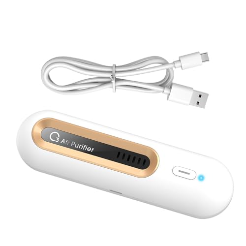 Eliminador De Olores Recargable, Desodorante Natural Ambientador De, 14 Cm X 5 Cm, Limpiador De Aire para Auto Pequeño, Base De Carga USB, para Dormitorio, Sala De Estar, Armario, RV, Mascota