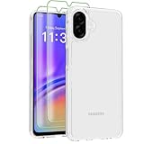 Sucnakp for Samsung Galaxy a07 Phone Case: with 2 Screen Protector Premium Clear Back Panel + TPU Bumper Cover（YKL Clear）