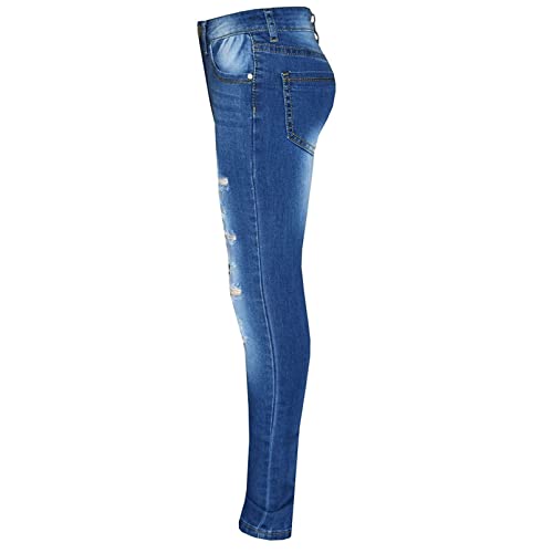 Aislor Girls Ripped Skinny Jeans Stretchy Hole Denim Pants Jeggings Destroyed Cowboy Trousers Slim Fit Jeans Street Wear2