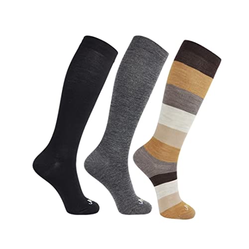 Image of ja vie Women & Men Comfy 75% Merino Wool Compression Socks 15-20mmHg Extra Soft