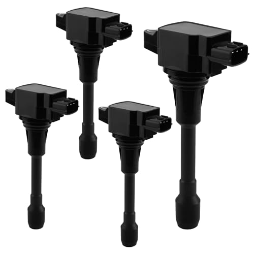 HQPASFY Ignition Coil UF549 Pack Set of 4 Compatible with Nissan Altima Rogue Sentra X-Trail Frontier NP300 Tiida Versa NV200 Urvan, Infiniti FX50 M56 Q70 QX60 1.6L 1.8L 2.0L 2.5L Rapalce# GN10241 by HQPASFY - Used condition - US$31.81