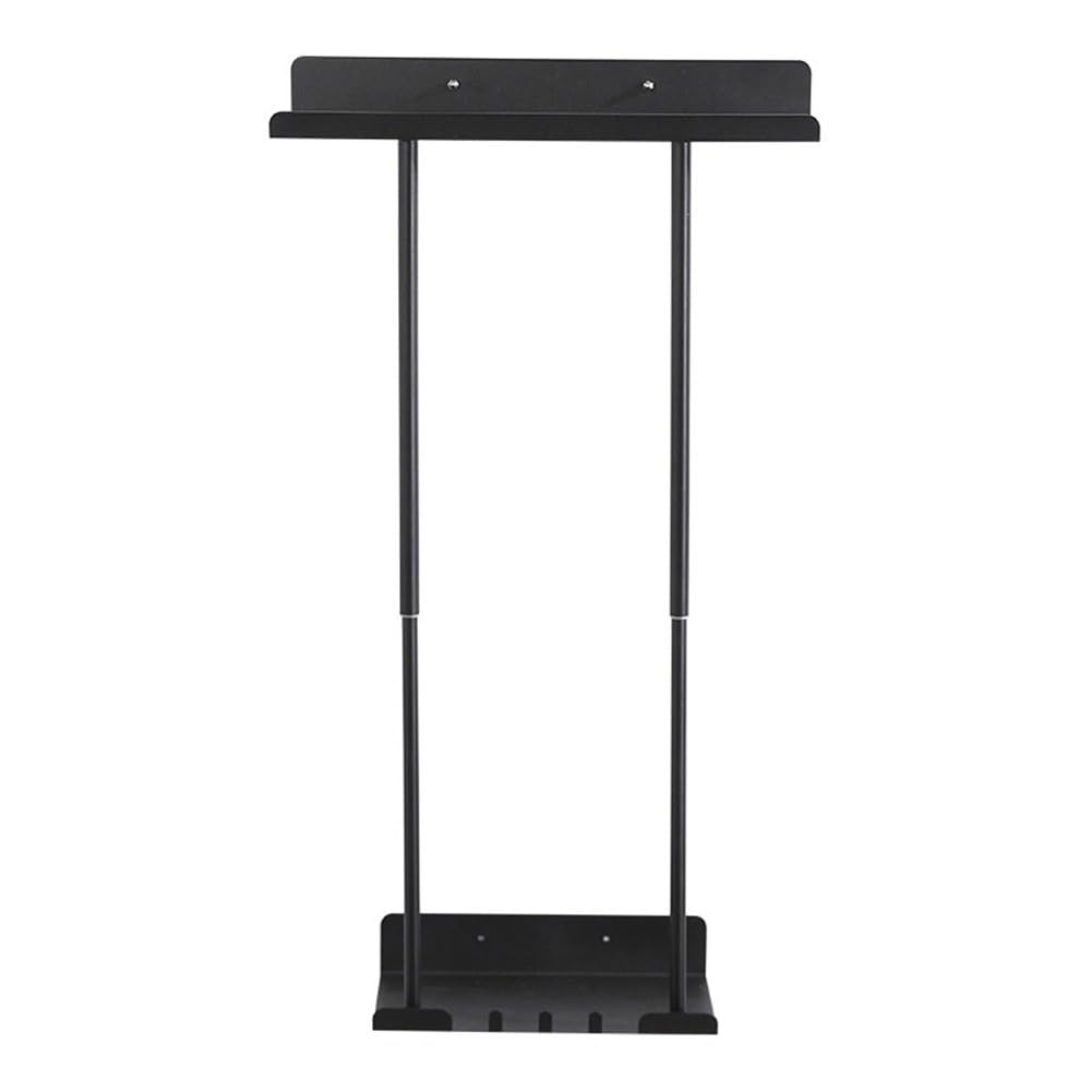 Barre porte-serviettes murale réglable noire anti-rouille pour ranger petite salle de bain