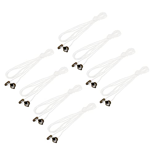Image of MECCANIXITY Pull Cord for Ceiling Switch, Light Pull Cord String Ceiling Fan String with Connector Pull Chain Extension, White Bronze, Pack of 10