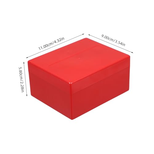 Caja compacta roja para almacenar monedas y joyas miniatura 2