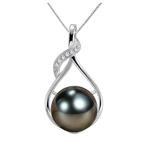 NONNYL Gifts for Women Wife-Tahitian-Black-Pearl-Necklace-Gift for Wife Wedding Birthday Anniversary Jewelry-Mom Girlfriend Her Mothers Day Gifts for Mom Women Valentines Day Christmas Day Gifts