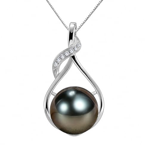 NONNYL Gifts for Women Wife-Tahitian-Black-Pearl-Necklace-Gift for Wife Wedding Birthday...