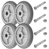 Drywall Cart & Sheet Rock Dolly Wheel Set of 4 | Non-Marking TPR Wheels | 2,800 lbs Capacity per Set of 4 | Made in The USA