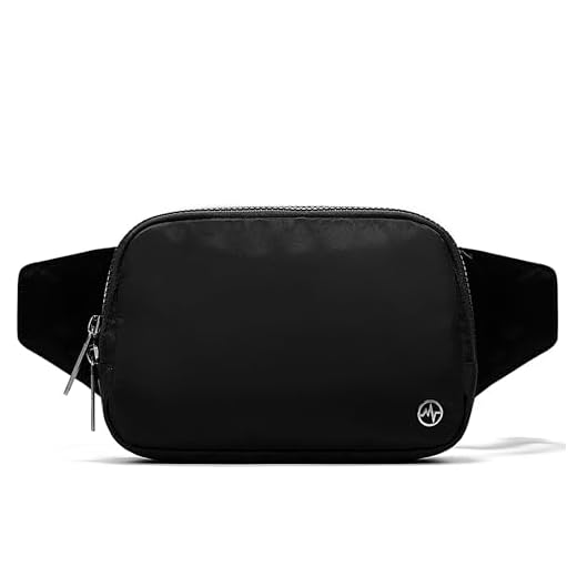 Pander Belt Bag Large 2L, Waterproof Everywhere Fanny Pack Purse for Women and Men with Adjustable Strap (Black Onyx).