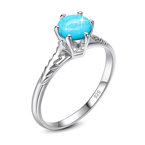 Argent 925 bague turquoise pour femmes, le cadeau de mariage idéal