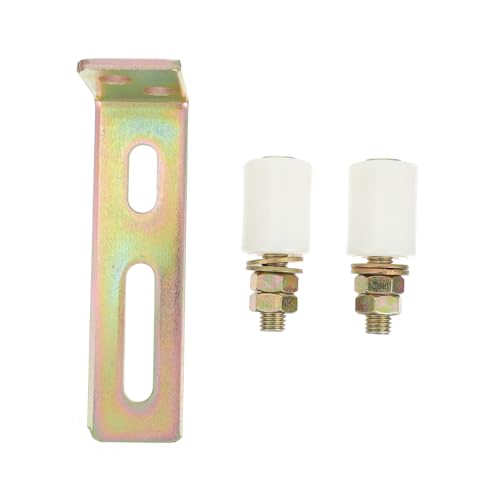 jojofuny Rullo Guida Staffa Palo in Nylon Per Cancello Scorrevole Da Giardino Con Supporto Gruppo e Montante a L, Ruota Resistente Usura e Facile Installazione Per Porte Elettriche Scorrevoli