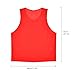 NDNCZDHC 12PCS Football Jerseys Polyester Kids Soccer Jersey Red Soccer Training Vest Basketball Jerseys for Kids 22x18in