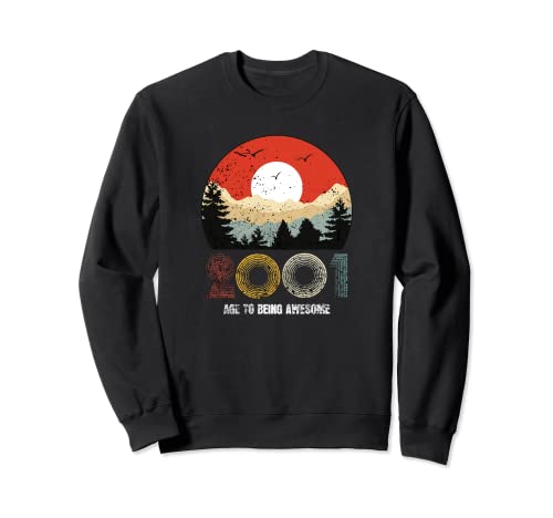 Retro vintage best of 2001 t awesome since birthday gifts Sudadera
