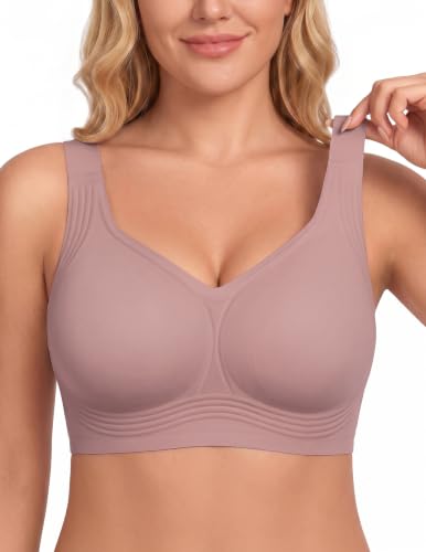Image of PoseFree Jelly Bras for Women No Underwire, Supportive Wireless Comfort Bra, Full Coverage Back Smoothing Bra