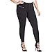 City Chic Women's Apparel Women's Plus Size Skinny Leg Detailed Pant, Black, XXL