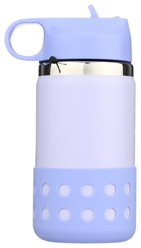 Image of Hydro Flask 12 Oz Kids Wide Mouth Straw Cap And Boot Wisteria