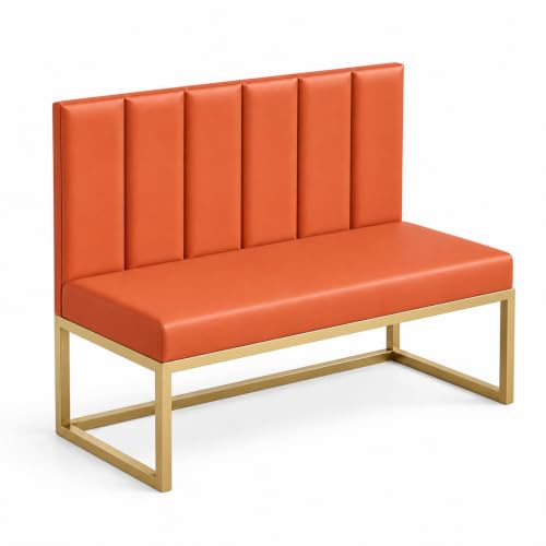 Restaurant Booth Seating, Upholstered Bench with Back, 70.9in