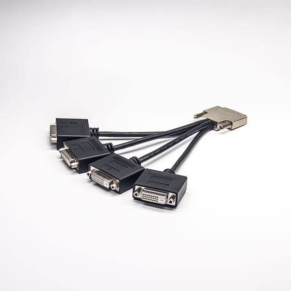 VHDCI to DVI Cable Male 68Pin to 4DVI 68 Pin Male Stright Zinc Alloy 20CM