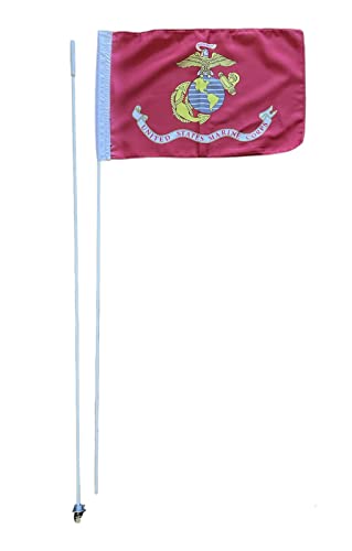 JLP 2 part 7 Ft Tall 1/4 In Pole 12/19 Raptor Warrior Banshee YFZ450 Blaster Whip USA Flag