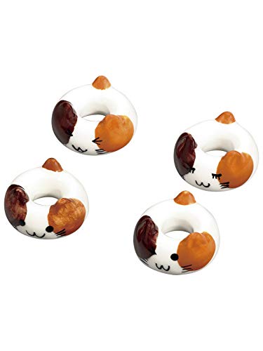 箸置き ミケ猫 4個セット収納スタンド付き