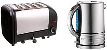 Dualit Classic 4 Slice Vario Toaster - Stainless Steel, Hand Built-In The UK - Replaceable ProHeat elements - Heat Two or Four Slots, Defrost Bread, Mechanical Timer - Replaceable Parts - 47450