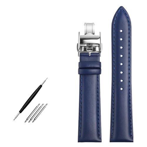 Correa de reloj de 22 mm en cuero genuino para Longines L29094920