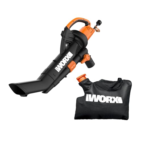 WORX WG509 12A Trivac: 3-in-1 Leaf Blower, Vacuum & Mulcher