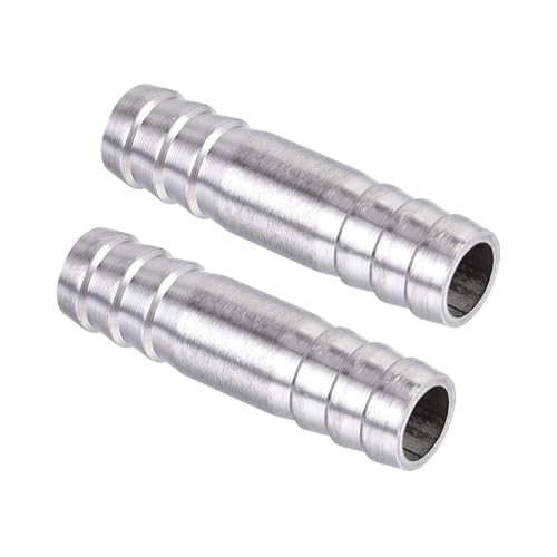 TA-VIGOR 2Pcs Barb Hose Fittings, 13mm x 50mm Straight Coupler Air Hose Connectors Splicer Stainless Steel Quick Adapter for Air Pipe, Fuel Line, Water Pipe
