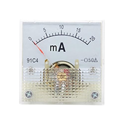 91C4- mA DCポインタータイプ ミリアンメーター 1mA 5mA 10mA 50mA 100mA 200mA 300mA 500mA アナログメカニクスプレートテーブル電流計(サイズ:5MA)