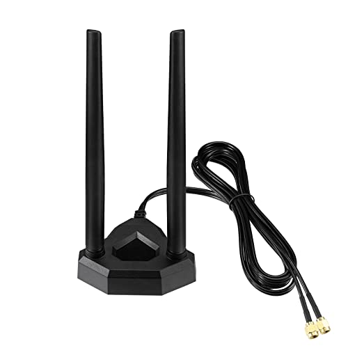 Eightwood Antena WiFi de Doble Banda de 2,4 GHz, 5 GHz, RP-SMA