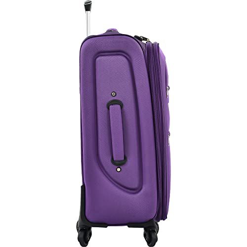 Premium Softside Luggage Expandable 3-Piece Set with Spinner Wheels and TSA Lock - Lightweight, Durable Suitcases for Convenient and Secure Travel 20''24''28'' (Purple) 7