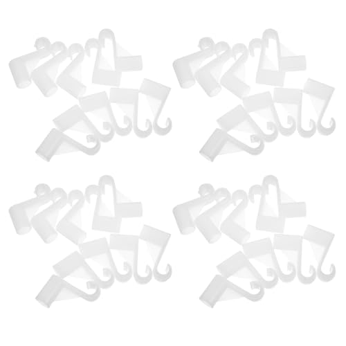 DIKACA 50 Pezzi Ganci per Asta Armadio 16Mm in Plastica Supporti Robusti per Grucce Ganci Multiuso per Appendere Abiti e Accessori Soluzioni Salvaspazio per Guardaroba e