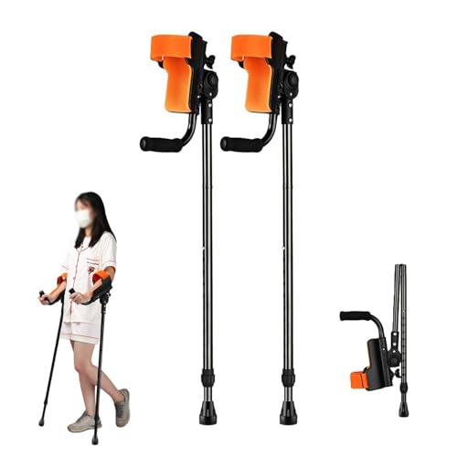 Kule przedramienia – ergonomiczna regulowana wysokość do chodzenia z regulowanym podparciem łokcia dla dorosłych z urazami nóg, przenośna konstrukcja