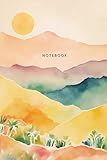  Watercolor Landscape Notebook – 6 x 9 Lined Journal for Writing, Note Taking, Journaling, or Gifts: 120 lined pages with watercolor landscape cover, ... notebook for daily notes, school or travel