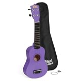 Mad About SU8-PU Ukulele soprano in viola con custodia morbida, plettro e corde di ricambio, Ora dotato di corde in carbonio nere che offrono un suono più brillante