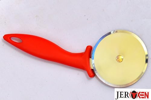 Image of Brand Stainless Steel Handle Pizza Cutter - Sharp and Durable Kitchen Essentia Sandwich & Pastry Cake Cycle Cutter, Sharp, Wheel Type Cutter, Pack of 1 (Plastic Handle, 1)