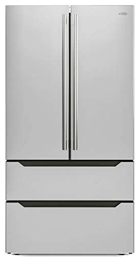 KoolMore Counter Depth French Door Refrigerator with Ice Maker, 4 Door Stainless-Steel Fridge - 22.5 Cu.Ft