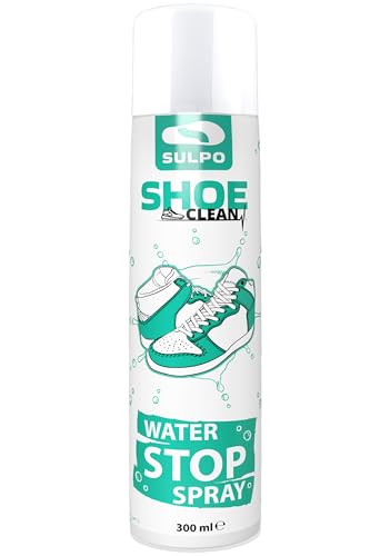 SULPO Spray impermeabilizante – 300 ml – Spray protector de zapatos para cuero, nobuck, gamuza, textiles, transparente impregnación para zapatos, spray impermeable, Transparente/Neutral, 300 ml