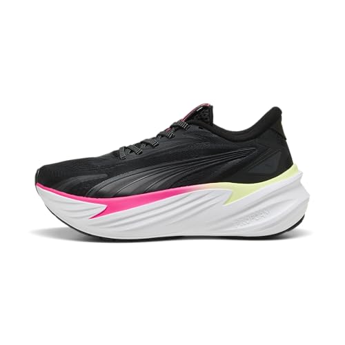 PUMA Maxima Pro - Tenis Unisex para Correr de Carretera, Color Negro y Plateado, Talla 6.5 de Reino Unido, Puma Negro Puma Plata, 40 EU