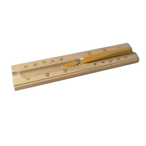 Vigan Wall-Mounted Rotating Sauna Wooden Hourglass White Sand Timer 15 Minutes #TOP2