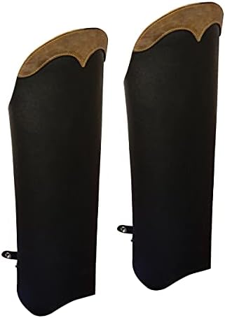 Milwaukee Leather MLM5555 Unisex Brown Leather Half Motorccyle Riding Chaps with Back Zipper - Large