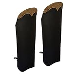 Milwaukee Leather MLM5555 Unisex Brown Leather Half Motorccyle Riding Chaps with Back Zipper - Small