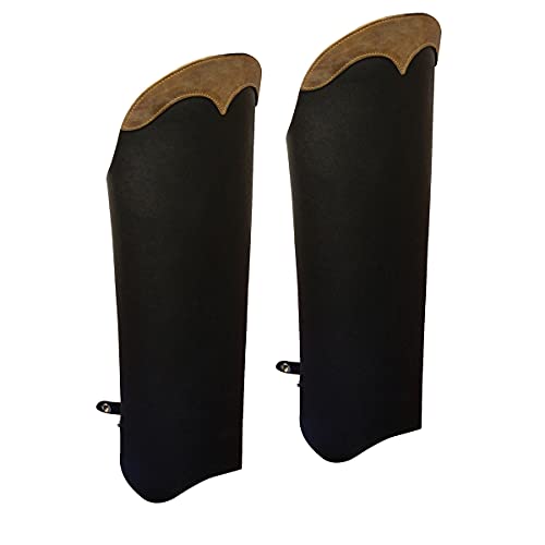 Milwaukee Leather MLM5555-BLK/BROWN-XL Men's Leather Half Chaps with Back Zipper(Black/Brown, X-Large),1 Pack by Milwaukee Leather - Used condition - US$91.19