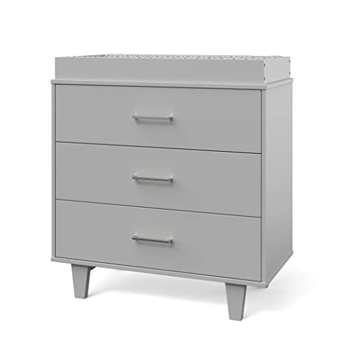 Child Craft Tremont Crib, 3-Drawer Dresser With Changing Table Topper, 2-Piece, Includes 4-In-1 Convertible Crib, Dresser With Topper, Grows With Your Baby (Gentle Gray) #TOP6