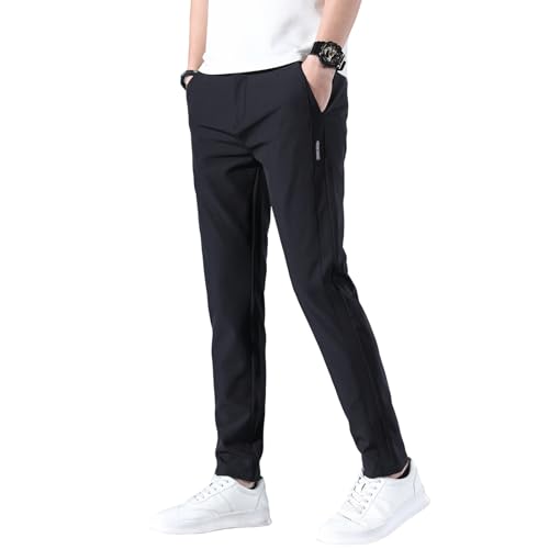 【Anderme】接触冷感 チノパン メンズ パンツ スキニー ストレッチ 涼しい ゴルフパンツ テーパード スリム ロング ズボン スラックス カジュアル ビジネス 紳士 春 夏 36