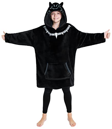 Marvel Sudadera Niño Avengers - Sudadera Manta para Niños (Black Panther)