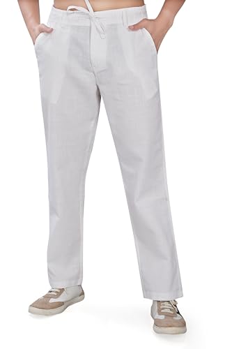 Image of DIVISIVE Men's Relaxed Fit Cotton Linen Blend Trousers