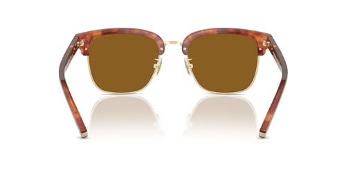 COACH Men's HC8326 Square Sunglasses, Caramel Tortoise/Light Gold/Brown Solid Polarized, 52 mm4