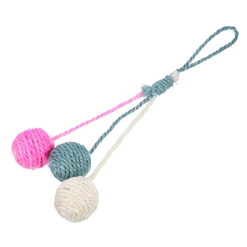 BUGUUYO Cat Scratcher Ball Interactive Sisal Rope Ball for Indoor Cats Hanging Pet for Exercise and Play Engages Kittens Self Chase Activities